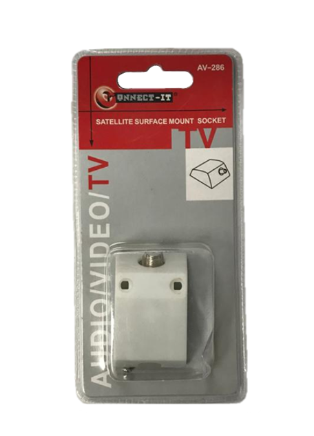 Audio / Video / TV Satellite Surface Mount Socket AV286