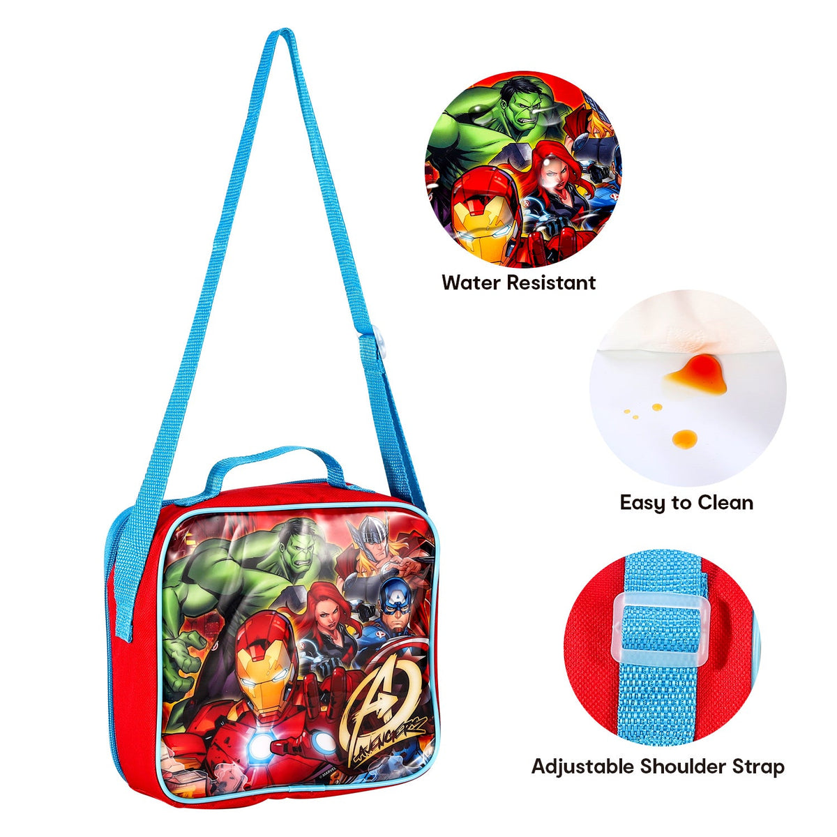 Avengers Style 3 Piece Lunch Bag, Box & Bottle Set