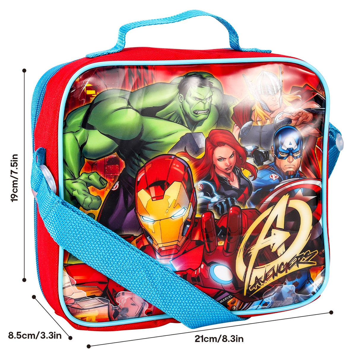 Avengers Style 3 Piece Lunch Bag, Box & Bottle Set