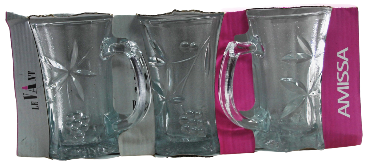 Amissa Mug 3Pc Set Floral Design Mugs 171ml T 7 H 10.50cm 1542