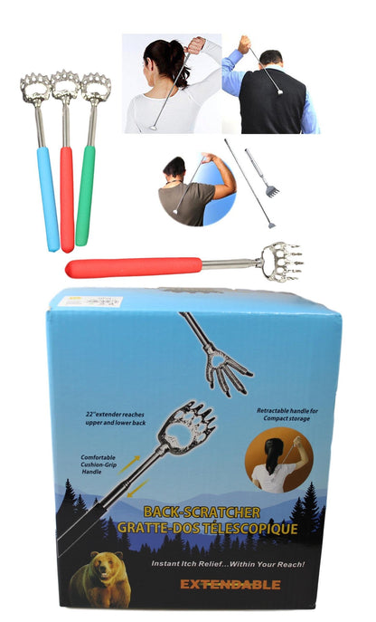 Back Scratcher Metal Telescopic Extendable Eagle Claw 3 Assorted Colours 5233