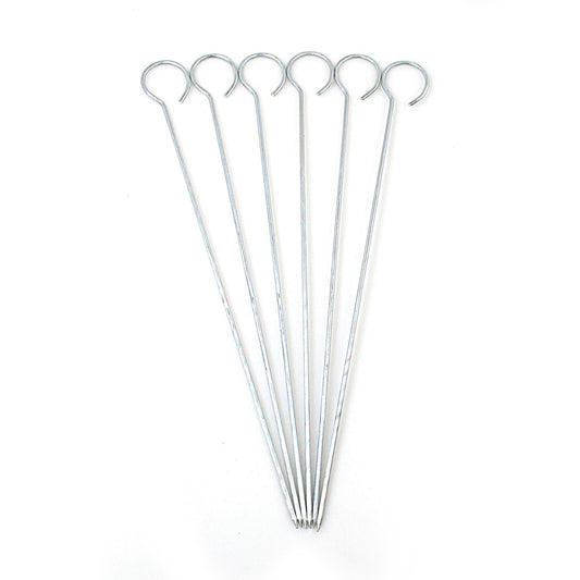 Metal BBQ Skewers Kebab Sticks 25cm Pack of 6 3481