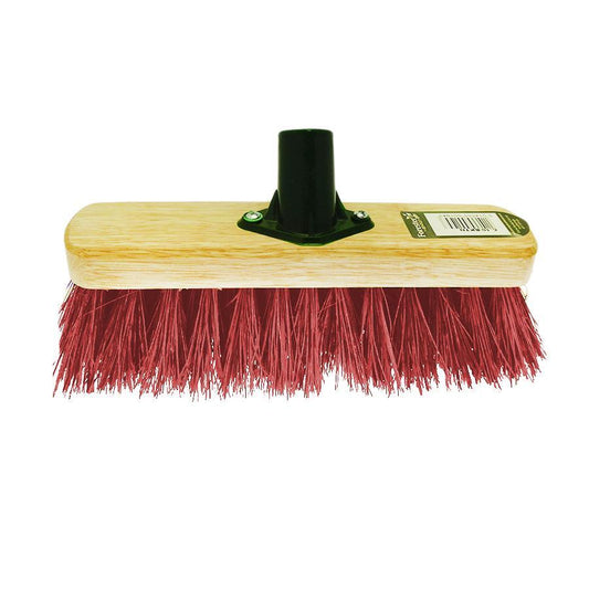 12'' Kingswood PVC Bristle Brush Head Assorted Colours Green / Red 51063