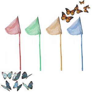 Fishing Net Mesh Insect Butterfly Catcher Landing Net Long Handle River Sea Pool 1.30M Assorted Colours 30101