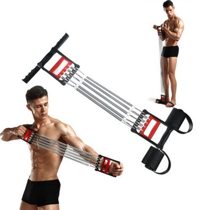 5 Spring Chest Expander 3 In 1 Pull Stretcher Gym Muscle Training Exerciser 30kg 5582 A W25