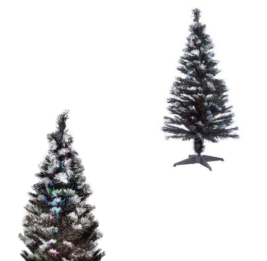 Christmas Fiber Optic Multi Colour White Strands Artificial Christmas Tree 120cm (4FT) 3927