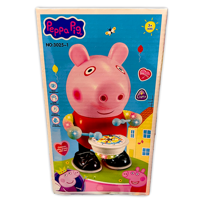 Dancing Peppa Pig Flashing Light & Sounds Drummer