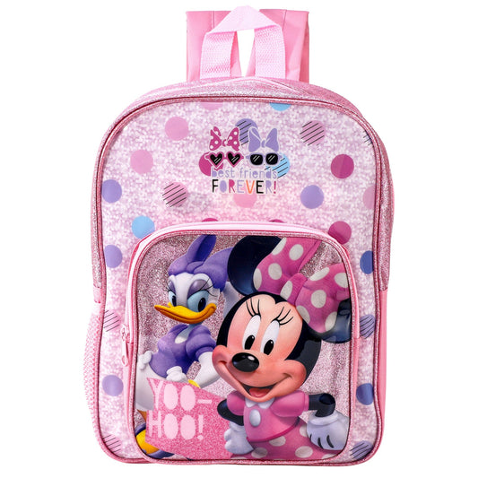 Minnie Best Friends Forever Style Backpack Kids Deluxe Rucksack with Zips & Adjustable Straps