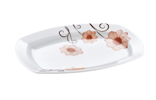 Melamine Oval Service Tray Dinner Plate 18 x 26 cm Assorted Designs ALBDKR212