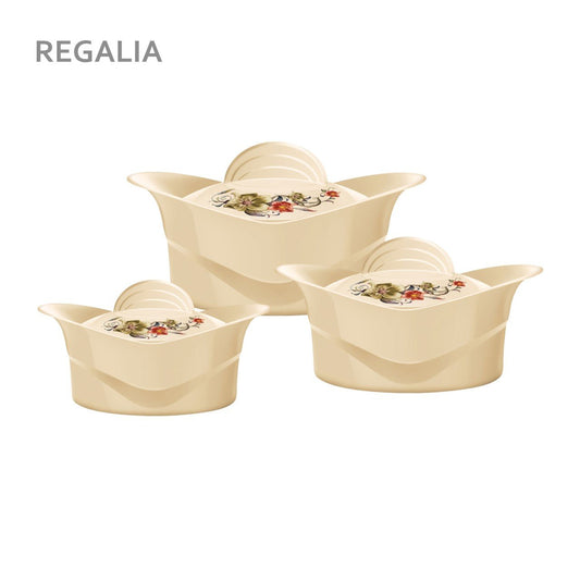 SQ Professional Regalia Insulated Casserole Set 3pc Beige 1000-1500-2500ml 5771