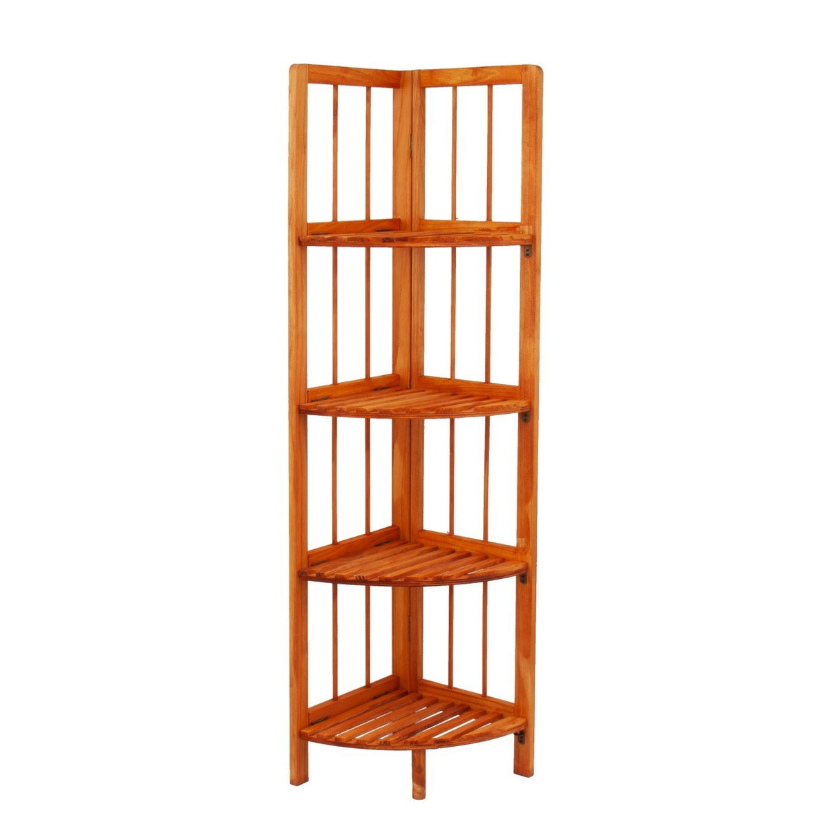Wooden Corner Rack Maple 4 Tier 28cm x 26 x 110cm 8788