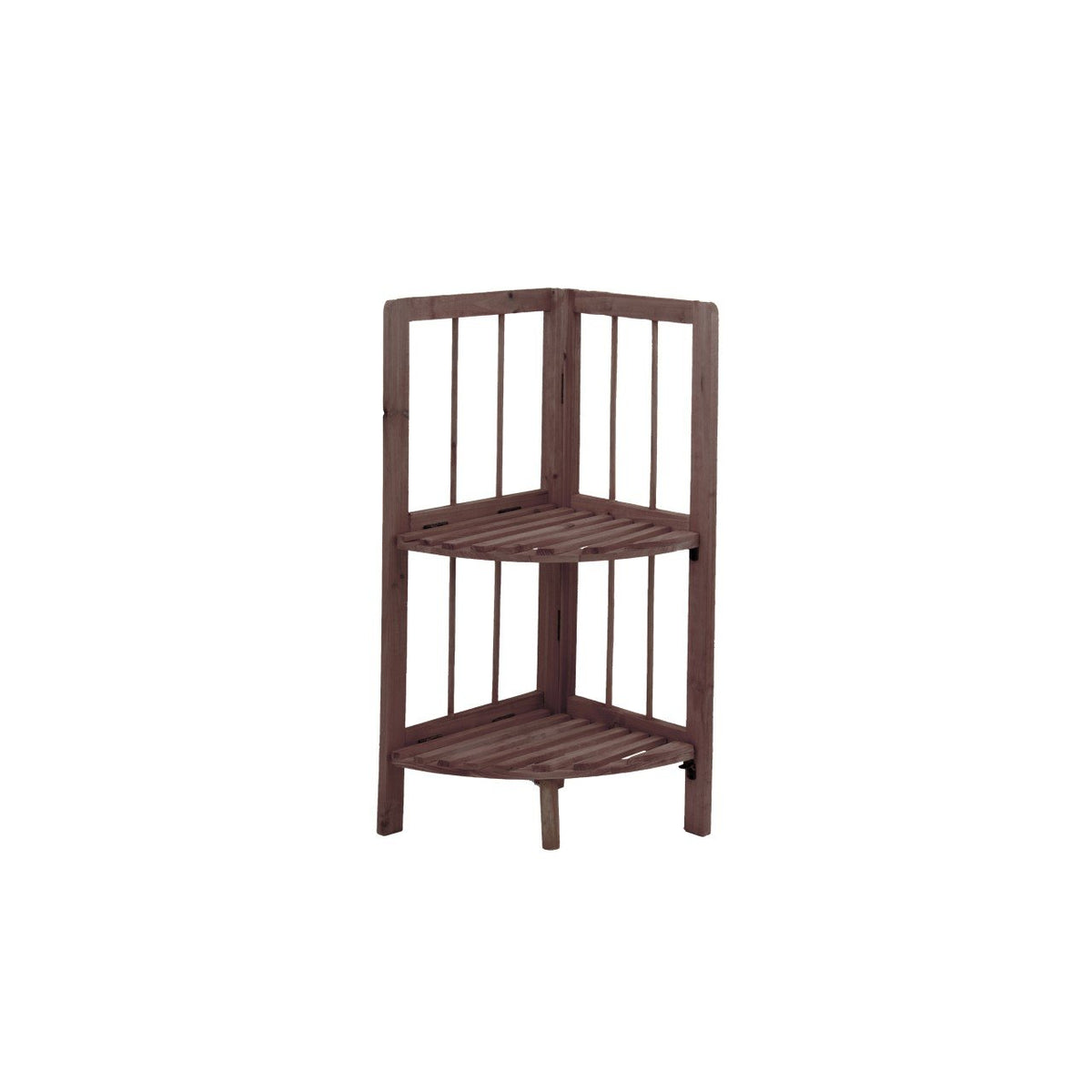 2 Tier Coffee Wooden Corner Rack Multipurpose Use Wooden Rack 28 x 26 x 60cm 8791