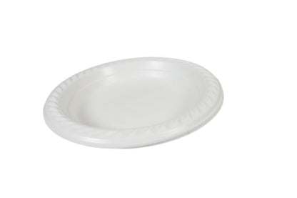 7" Disposable White Plastic Plate Pack of 25 THL2453