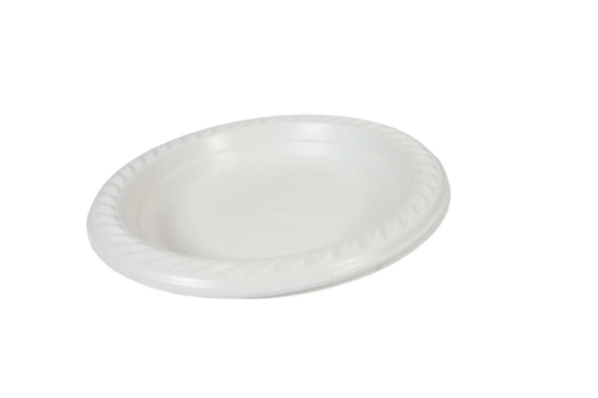 100 White Plastic Plates 7 " Suitable For Picnics Birthdays Parties 17cm