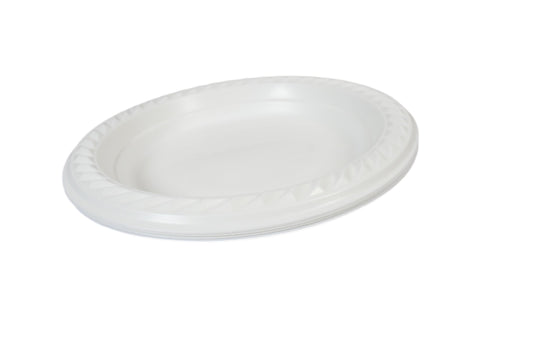 100 White Plastic Plates 7 " Suitable For Picnics Birthdays Parties 17cm