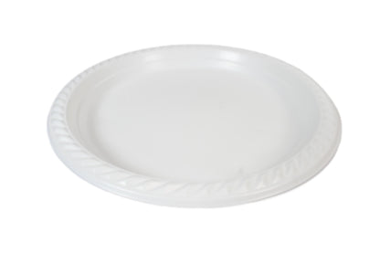 9" White Plastic Plates For Picnics Birthdays Parties Pack of 100  2455