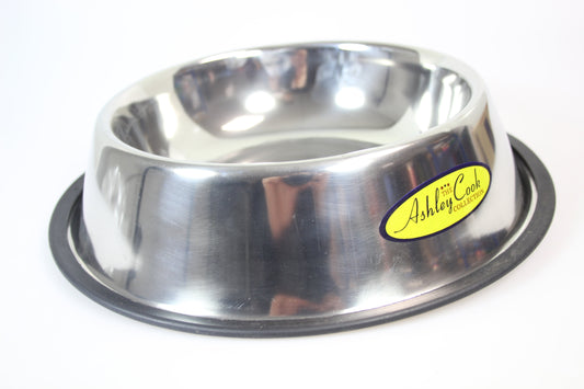 Silver Stainless Steel Basic Dog Bowl 1 Piece 270g 30 x 7cm ST9410