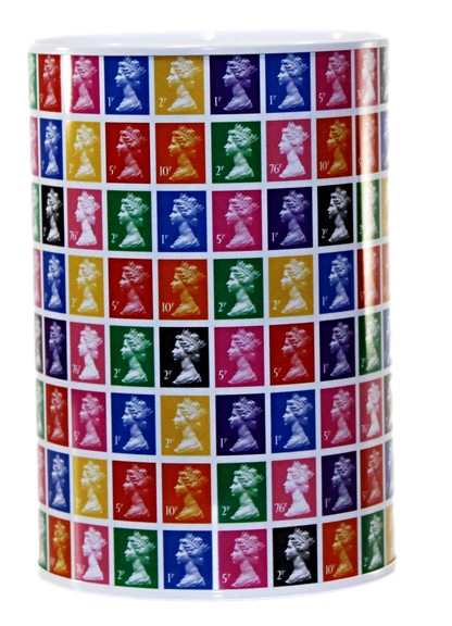 6 Assorted Styles Stamp Design Money Tin 145mm x 110mm ROY001