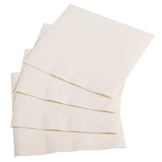 100 Pack Tableware Soft Party Paper Napkins Ivory 30cm x 30cm 30VA100