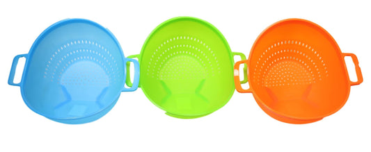Kitchen Multipurpose Use Strainer Drainer Plastic 3 Colours 22cm x 18cm 5062
