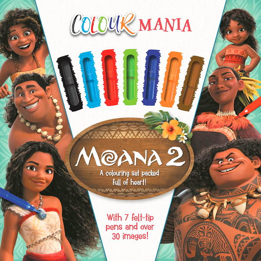 Moana 2 Colourmania Colouring Book and Felt Tips Set
