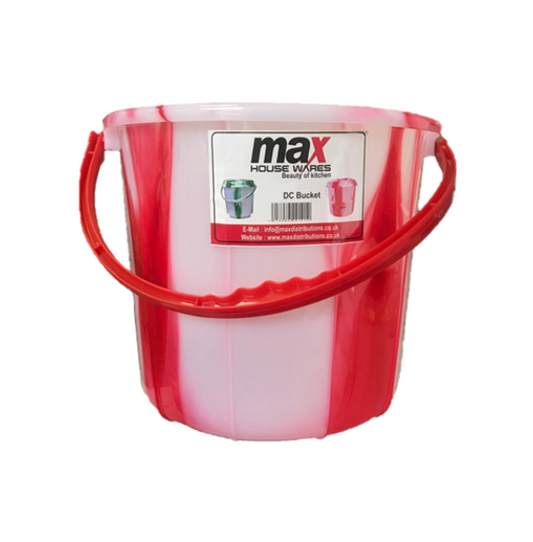 25 Litre Tie Dye Design Plastic Bucket Bin with Lid Assorted Colours MX4055 A