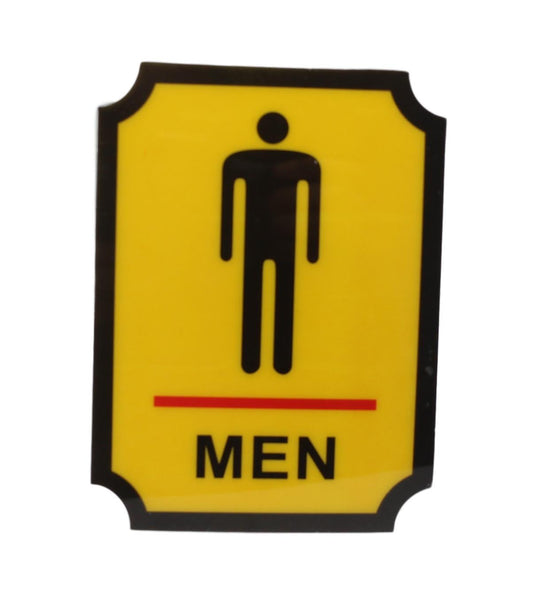Toilet Door Signage Men Sign Adhesive Sticker 12cm x 9cm 5280