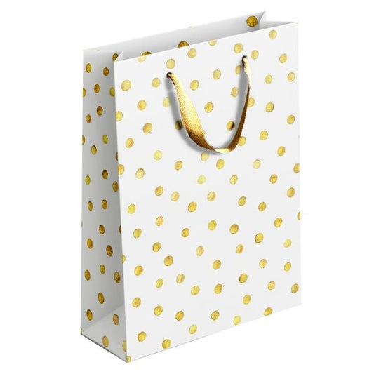 Gold / Silver Patterned Paper Gift Bag Medium Assorted Designs P1910
