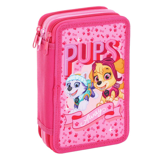 Paw Patrol Skye Style Jumbo Pencil Case & Stationery Set with 3 Zip Divider