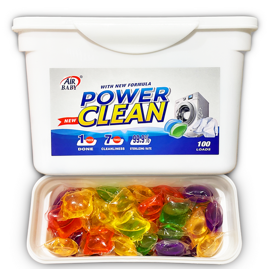 100 Laundry Detergent Pods - Power Clean New Formula