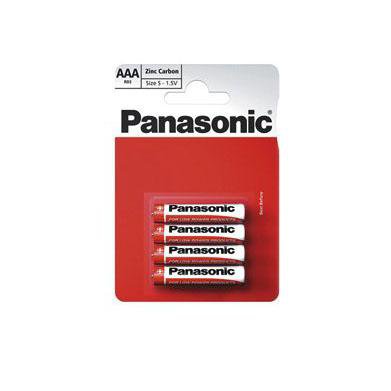 4x Panasonic AAA Batteries Zinc Carbon 1.5V Battery PANAR03RB4 A
