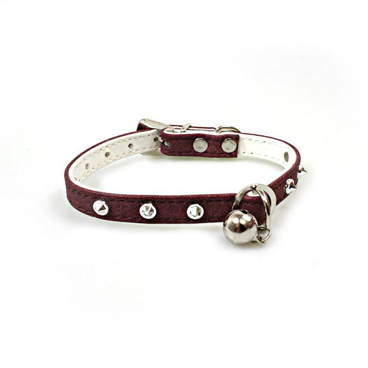 Pet Dog Puppy Cat Collar with Bell Assorted Colours 4992