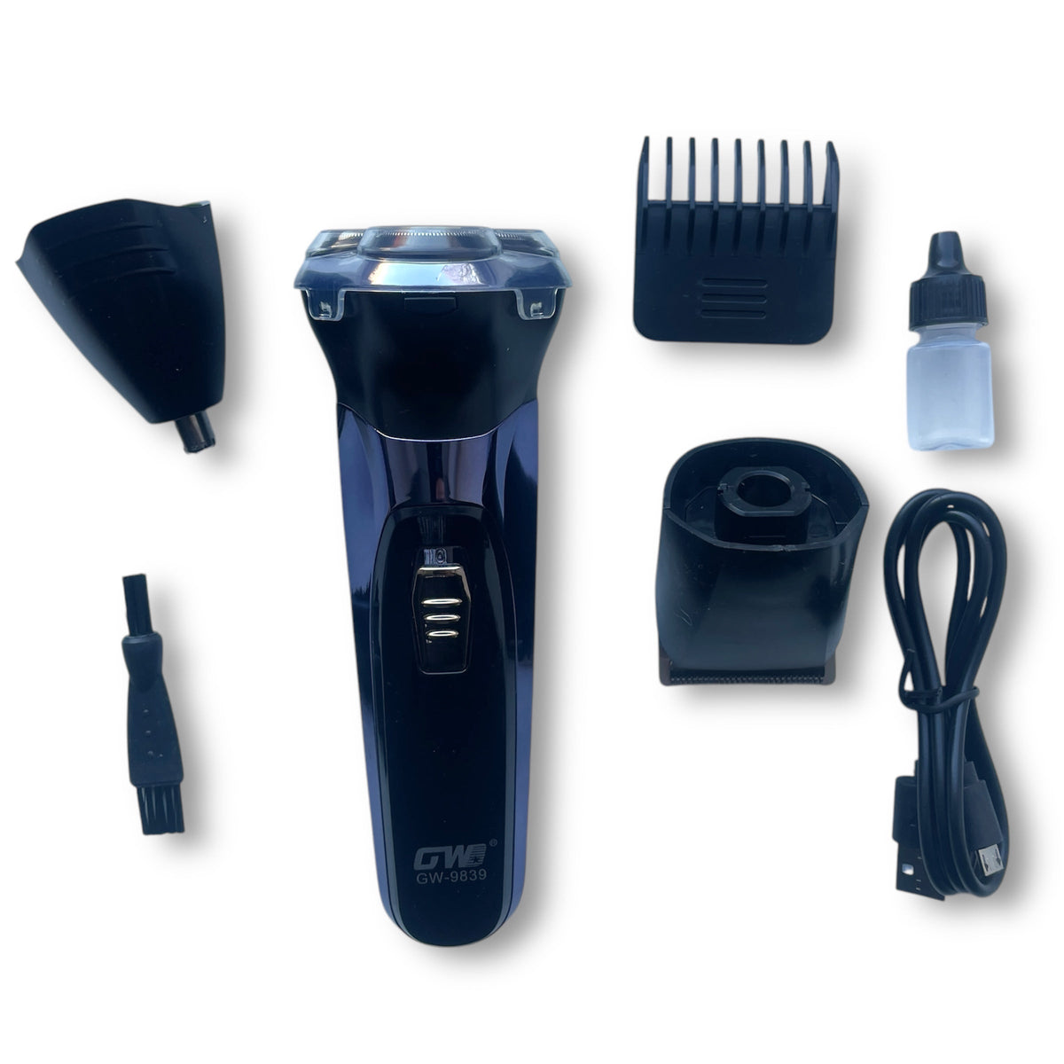 3 in 1 Hair Shaver Trimmer with Clipper & Nose Trimmer - USB Charging