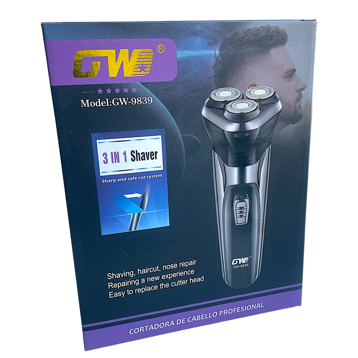 3 in 1 Hair Shaver Trimmer with Clipper & Nose Trimmer - USB Charging