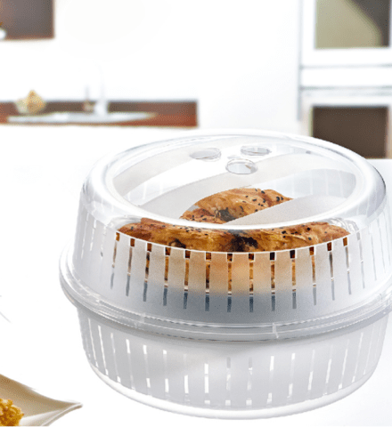 Plastic Microwave  Food Plate Cover with Vent 26cm D10506