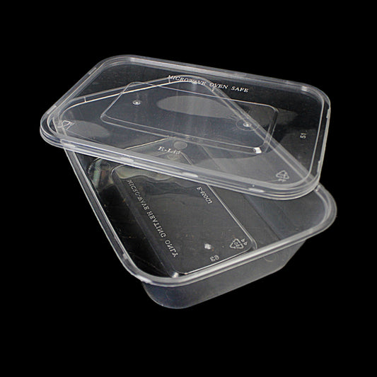 Disposable Plastic Microwave Food Container Pack of 6 500 ml SK1100