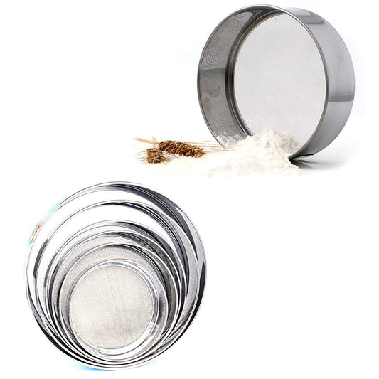 Stainless Steel Round Strainer High Quality Pack Of 6   4141
