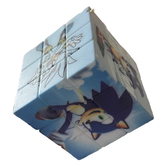 Sonic Puzzle Cube Keychain Keyring