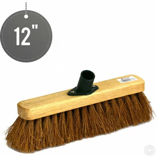 12" Soft Coco Garden Wooden Broom Brush Head ST1637