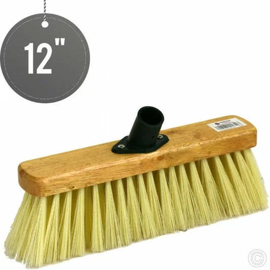 12 Inch Soft PVC Bristle Brush Broom Head Cream ST1640