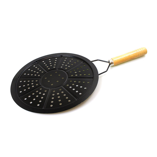 Simmer Ring Heat Diffuser Gas Electric Pan Matt Black With Handle 4824