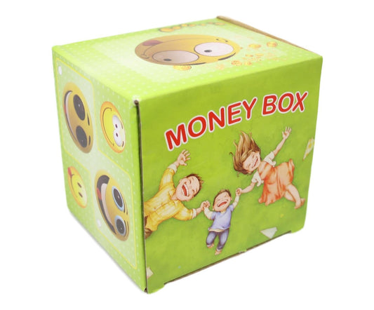 Children's Round Yellow Smiley Face Ceramic Money Box Piggy Bank Assorted Designs 5560