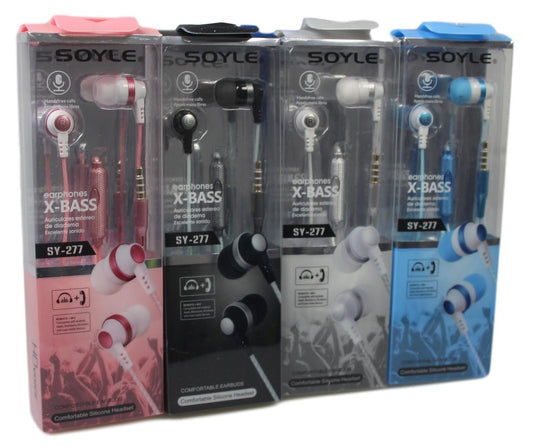 Soyle X-Bass Earphones Comfortable Silicone Headset 4 Colours Available  5270
