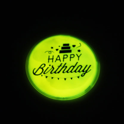 Glow In The Dark Round Sticker Glow Pod 3.2" Assorted Designs 5265