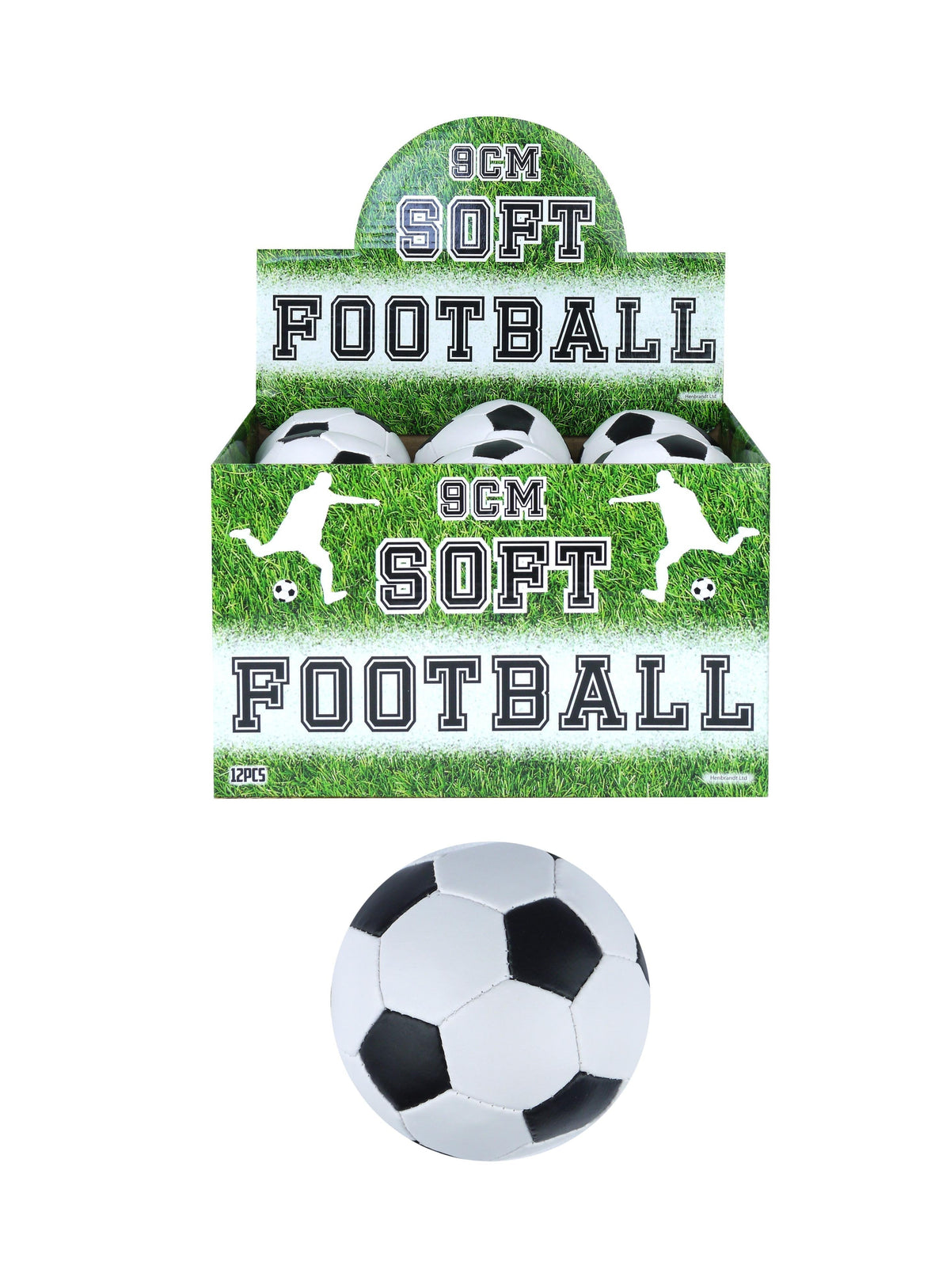 9cm Indoor Outdoor Fun Playing Soft Footballs Black/White Edition Balls T52390 A