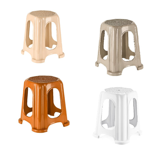 Stool Rattan Plastic Assorted Colours 45 x 38 x 38cm TB275