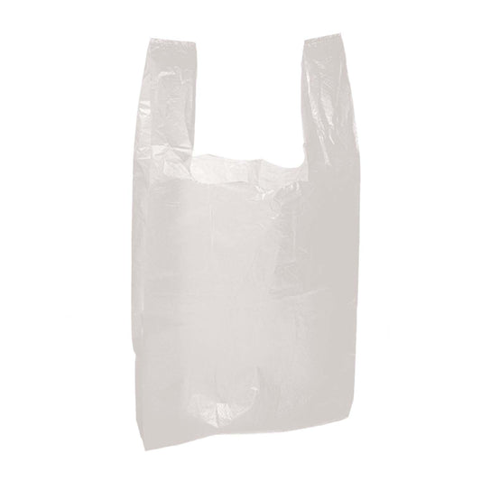 100 Piece Premium Mega Jumbo White Plastic Carrier Shopping Bags 775 x 425 x 60 mm WP13S