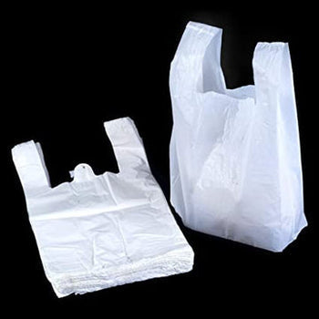 500 Piece Premium Jumbo White Plastic Carriers Shopping Bags 14 x 22 x 23" WP1