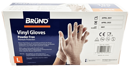 100 Large Disposable Vinyl Clear Examination Gloves Powder Free Latex Free Gloves VG003