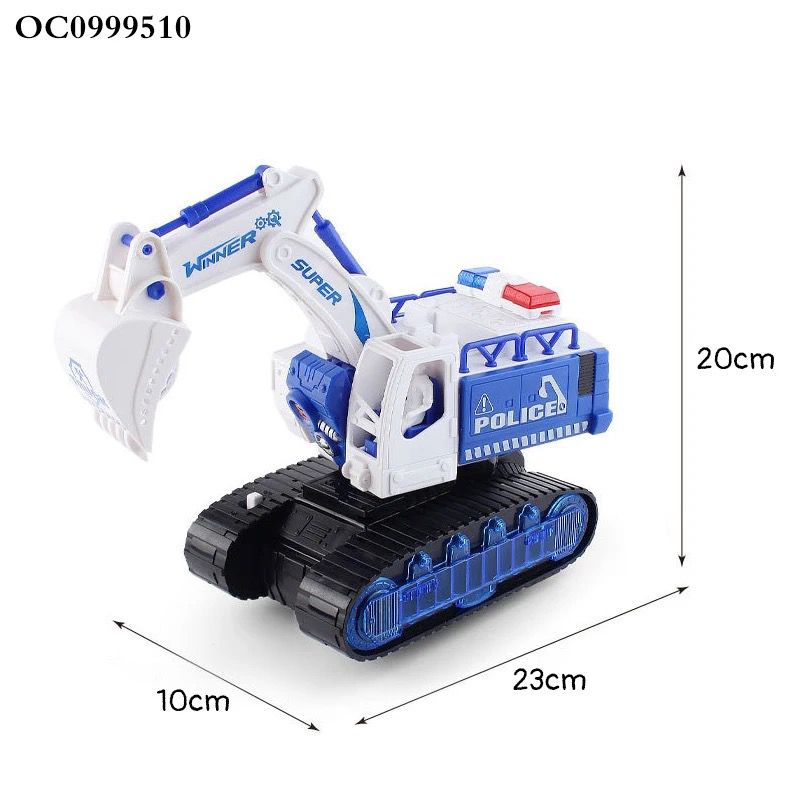 Light Up Rotating Spinning Deformation Robot Excavator with Sounds